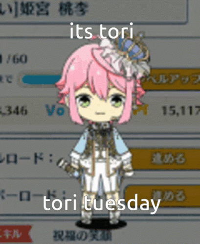 Pink Hair Cartoon Girl Saying Tori Tori Tuesday GIF