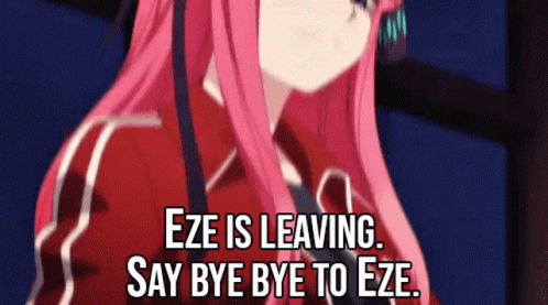 Pink Hair Girl Eze Leaving Bye Bye
