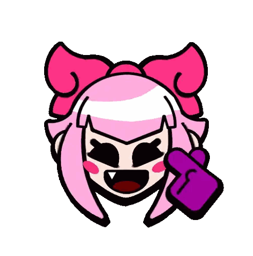 Pink Hair Girl Pointing
