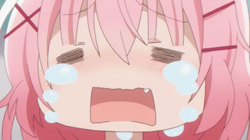 Pink Haired Anime Character Crying GIF