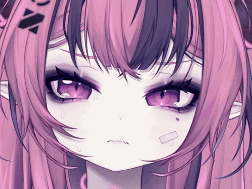 Pink Haired Girl Close Up