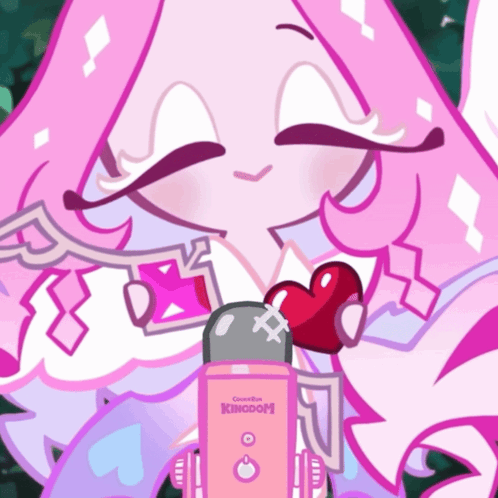 Pink-Haired Girl Holding Cookierun Kingdom Pink Box