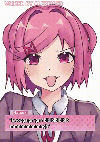 Pink Haired Girl Making a Face