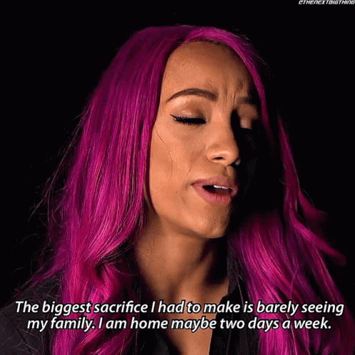 Pink Haired Woman Saying Sacrifice