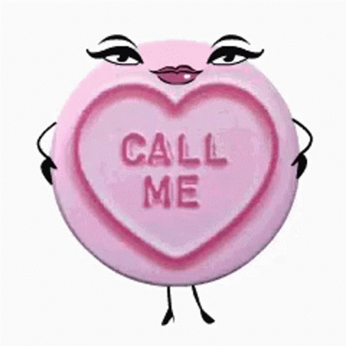 Pink Heart Candy Bar Saying Call Me