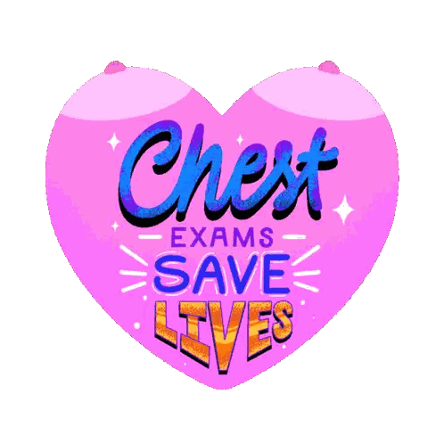 Pink Heart Chest Exams Save Lives
