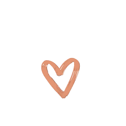 Pink Heart Drawn with Brush