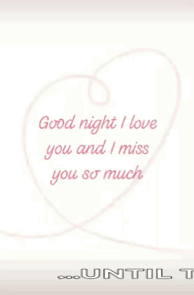 Pink Heart Good Night I Love You And I Miss You So Much GIF