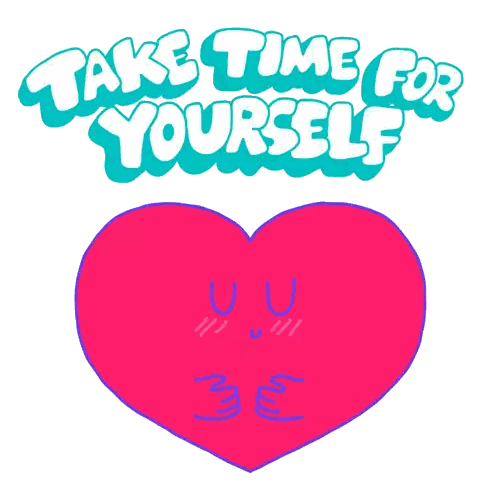 Pink Heart Hugging Itself Take Time