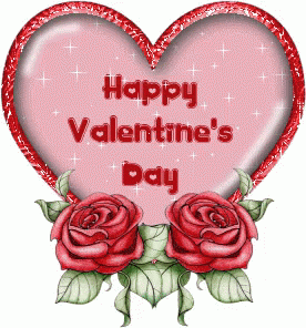 Pink Heart Saying Happy Valentine's Day GIF