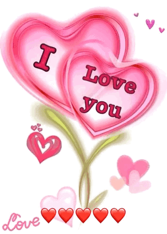 Pink Heart Saying I Love You
