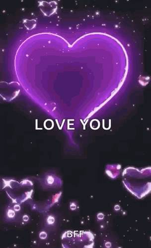 Pink Heart Saying Love You