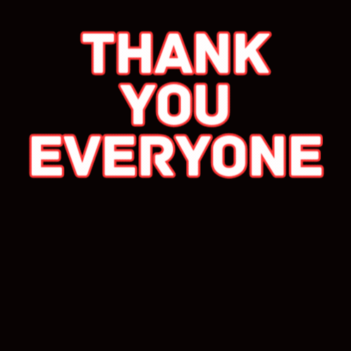 Pink Heart Saying Thank You Everyone