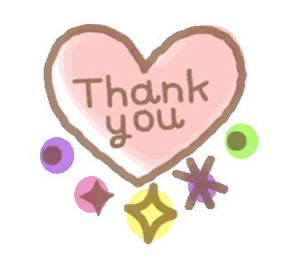 Pink Heart Saying Thank You