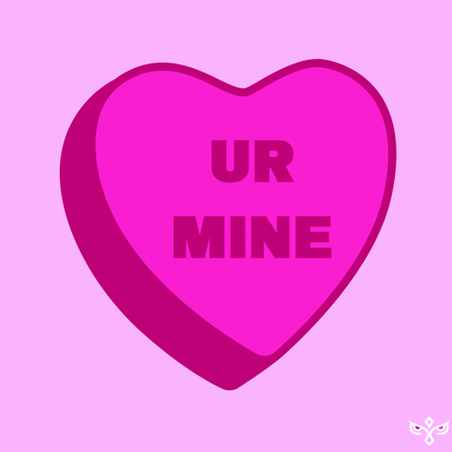 Pink Heart Saying Ur Mine