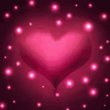 Pink Heart Surrounded by Pink Lights