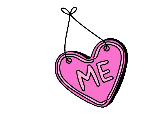 Pink Heart Tag Saying Me