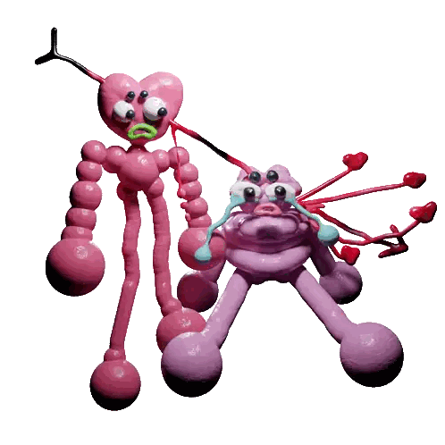 Pink Heart Toy and Crying Toy