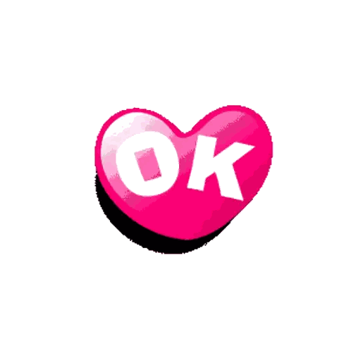 Pink Heart With Black Shadow