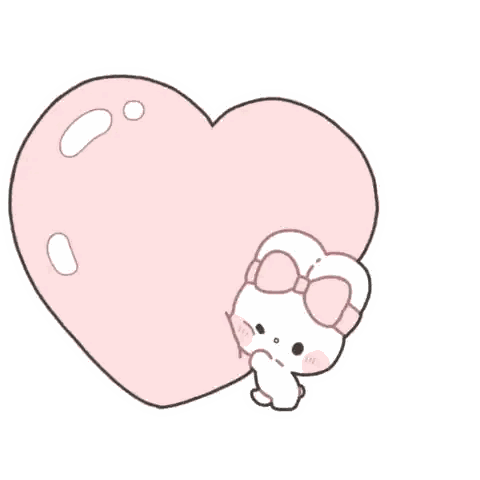 Pink Heart with Bunny