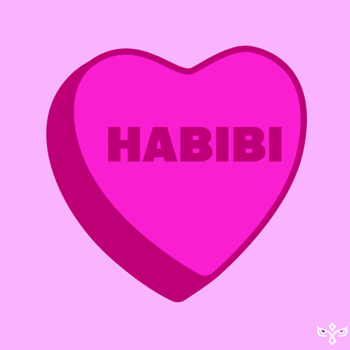 Pink Heart With Habibi GIF