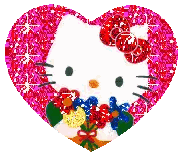 Pink Heart With Hello Kitty
