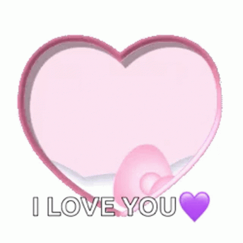 Pink Heart With I Love You GIF