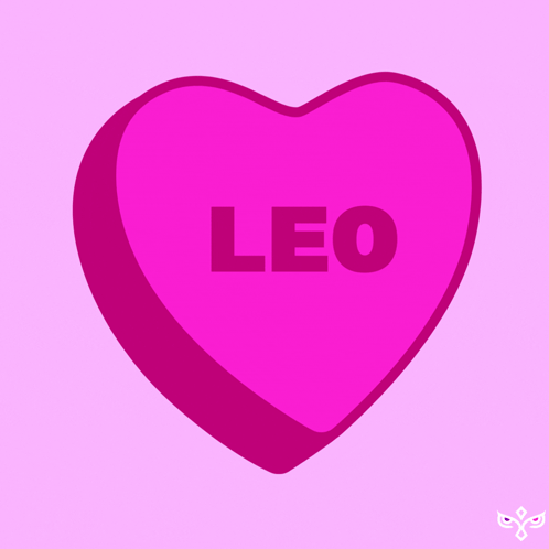 Pink Heart With Leo Inside
