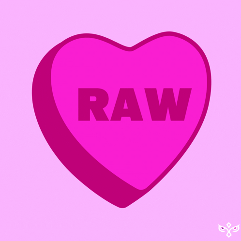Pink Heart With Raw Inside GIF