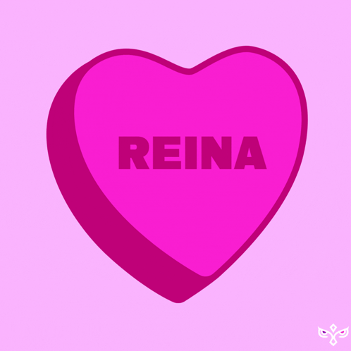 Pink Heart With Reina Inside