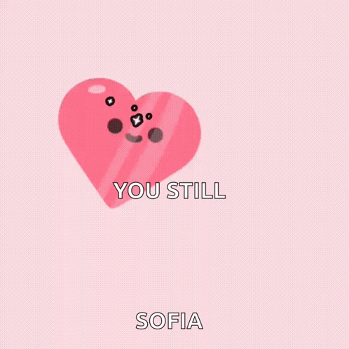 Pink Heart You Make My Heart Smile Sofia GIF
