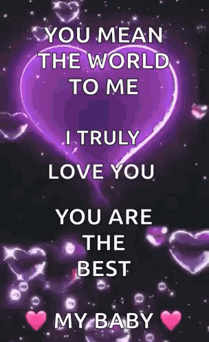 Pink Heart You Mean The World To Me GIF