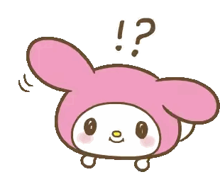 Pink Hello Kitty with Question Mark