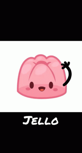 Pink Jelly with Black Tail and Jello Text