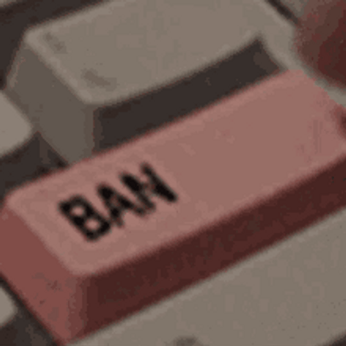 Pink Keyboard Clicking Ban Input GIF
