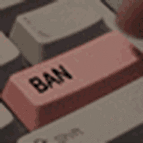 Pink Keyboard Entering Ban Button GIF