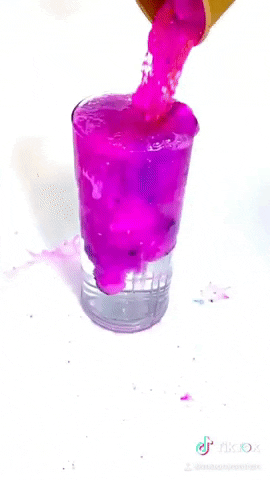 Pink Liquid Pouring Overflow GIF