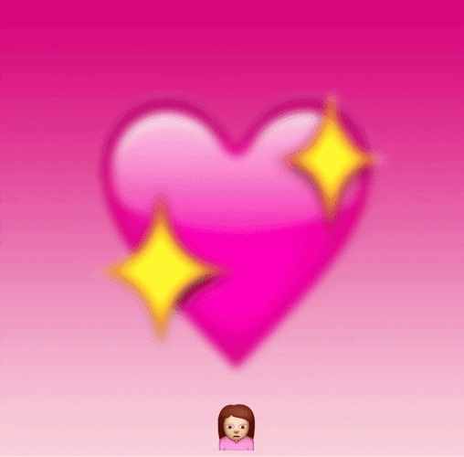 Pink Love Emoji Heart Beating GIF