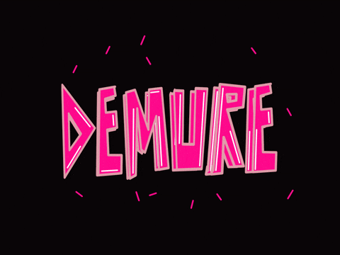 Pink Minimalist Demure Text Art GIF