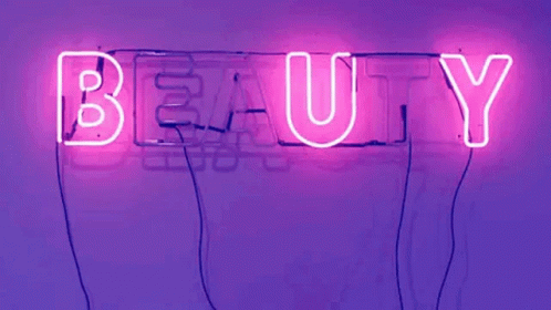 Pink Neon Beauty Signage GIF