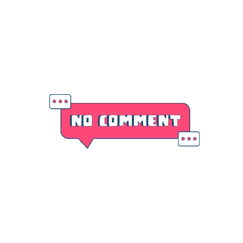 Pink No Comment Speech Bubble
