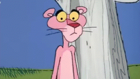 Pink Panther Beside White Pole