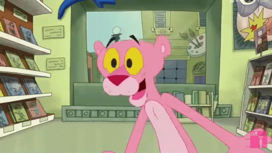 Pink Panther Nodding GIF