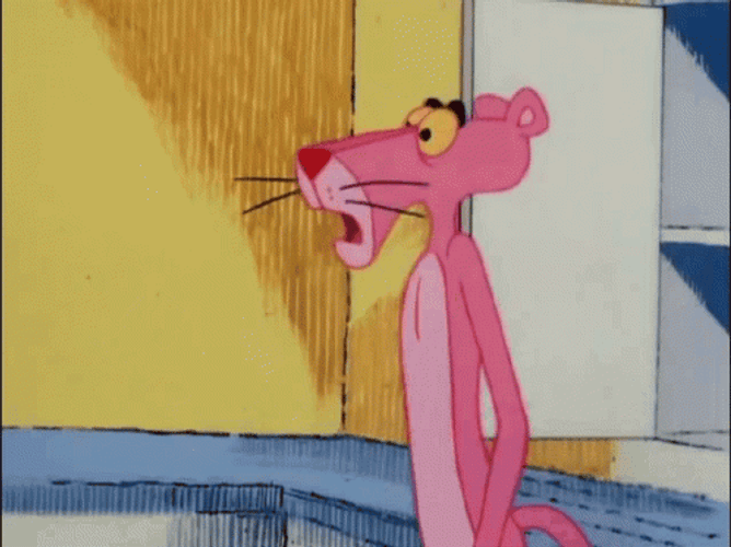 Pink Panther Shocked Blinking GIF