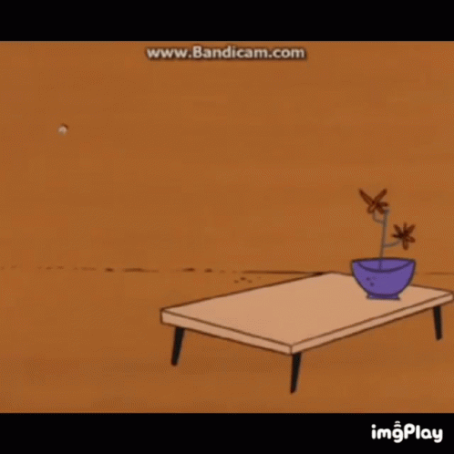 Pink Panther Standing Next to Table With Bandicam Logo