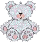 Pink Paws Teddy Bear Covered in Glitter