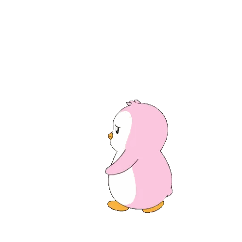 Pink Penguin Carrying Shopping Bags