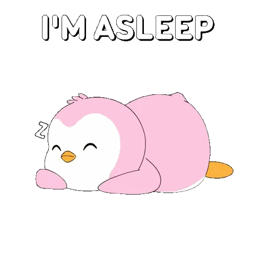 Pink Penguin Sleeping I m Asleep