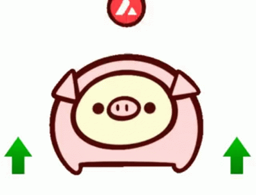 Pink Piggy Bank with Green Arrows