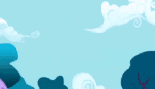Pink Pony With Crown Standing in Front of Blue Sky